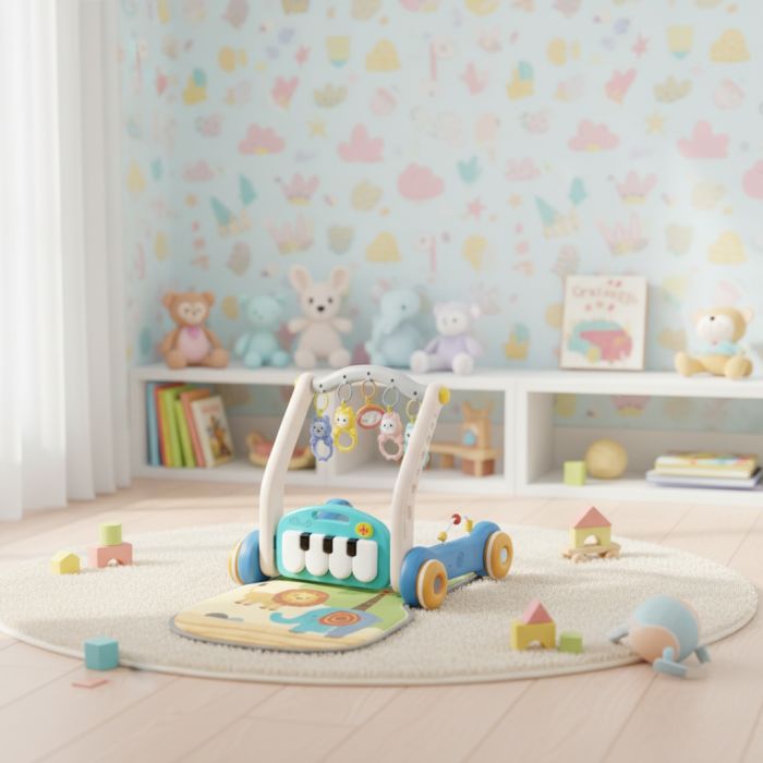 Antemergător și saltea de joacă cu pian 2 în 1 Huanger [2]