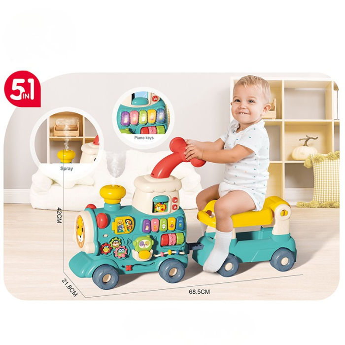 Antemergător trenulet interactiv pentru copii – tren muzical 5 în 1 [4]