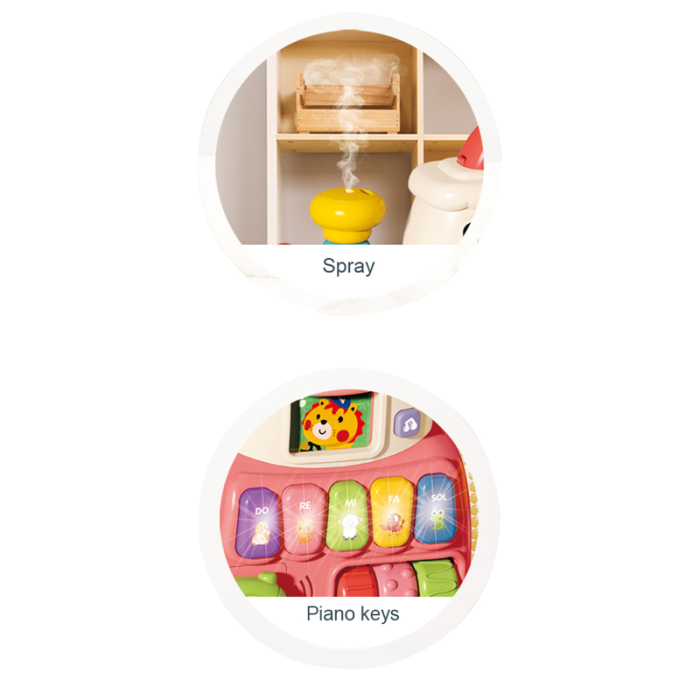 Antepremergător multifuncțional 5-în-1 – vagon cu aburi, scăunel și centru de activități [3]