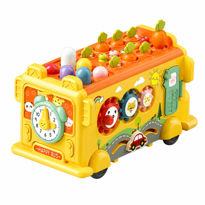 Autobuz muzical pentru copii, cu xilofon, forme și jocuri interactive [5]