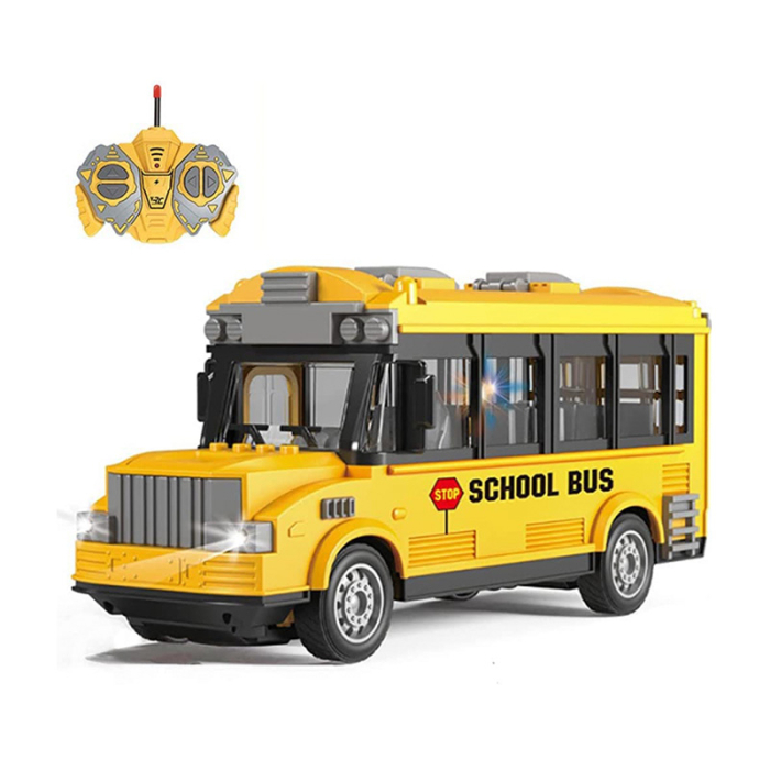 Autobuz școlar de jucărie cu telecomandă si lumini 4+ [1]