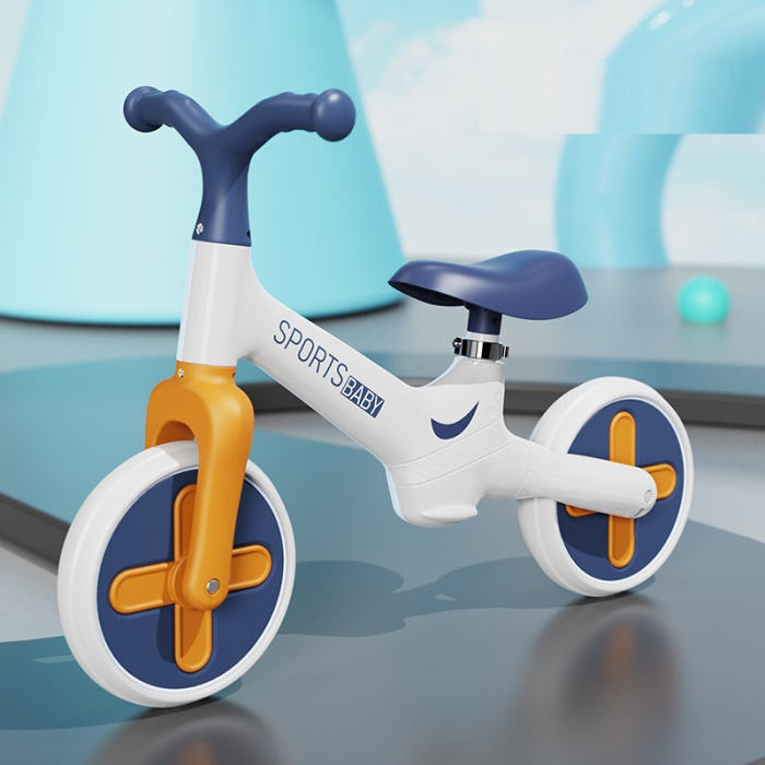 Bicicletă de echilibru ergonomică – fără pedale (albastru) [2]