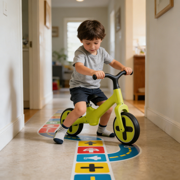 Bicicletă de echilibru ergonomică – fără pedale (verde) [3]