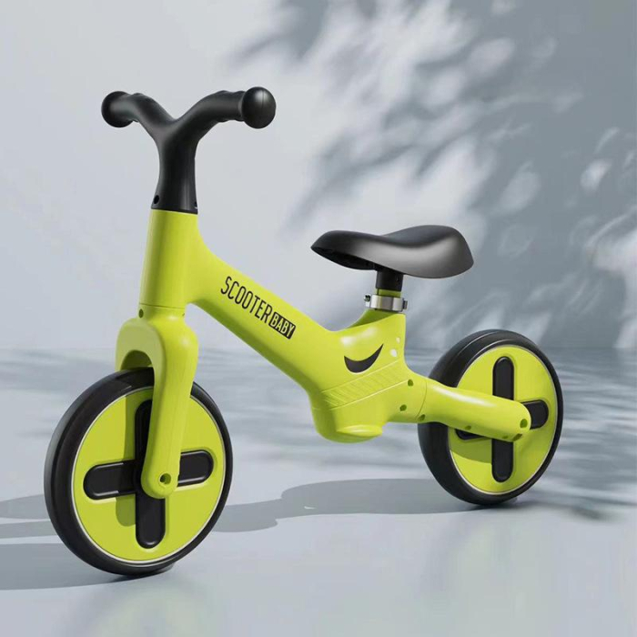 Bicicletă de echilibru ergonomică – fără pedale (verde) [2]