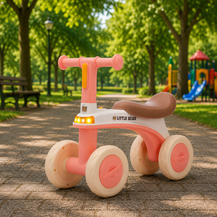 Bicicletă de echilibru Little Bear Ride pentru copii – Roz [2]
