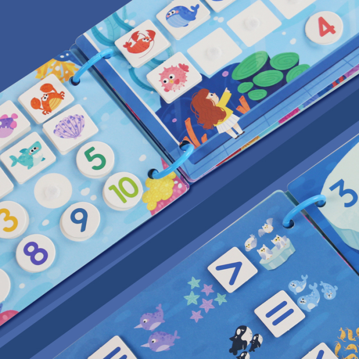 Busy Book – Animale acvatice, carte interactivă cu stickere reutilizabile [3]