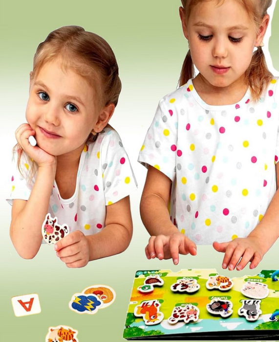 Busy Book – Animale de la ferma, carte interactivă cu stickere reutilizabile [4]