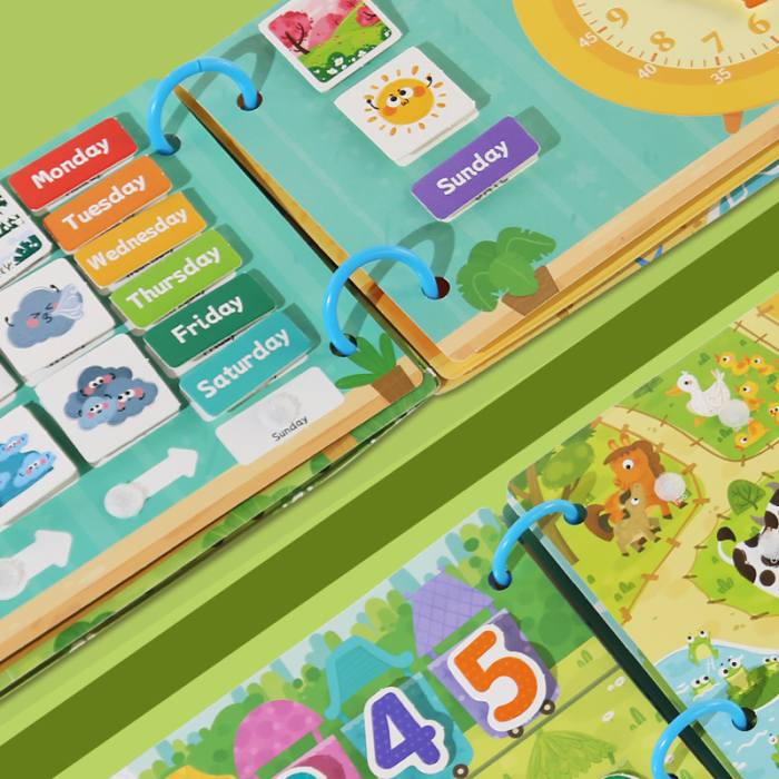 Busy Book – Starea vremii, carte interactivă cu stickere reutilizabile [3]