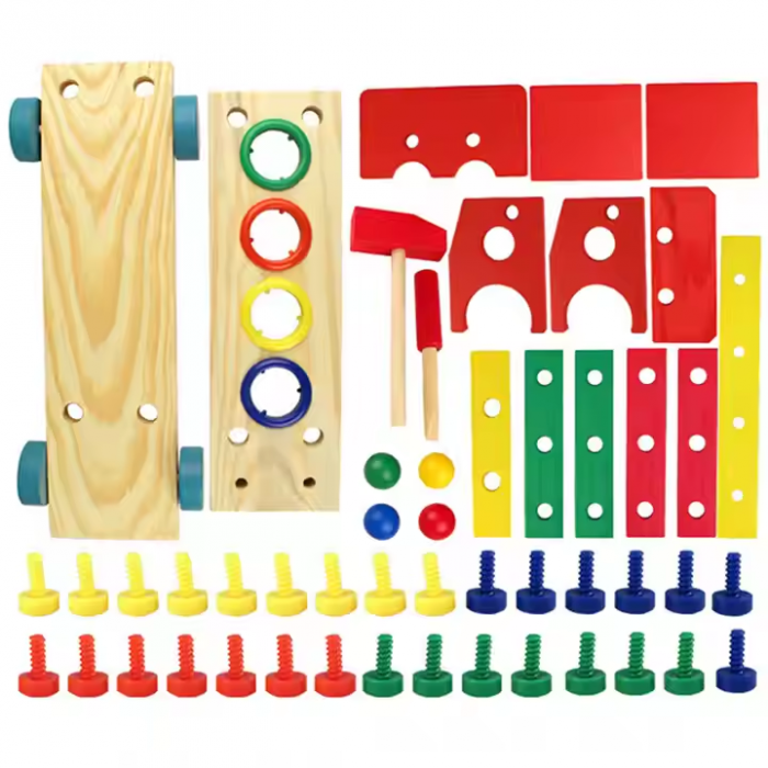 Camion multifuncțional 2-în-1 din lemn – rol play și sortare | ZukiToys.ro [5]