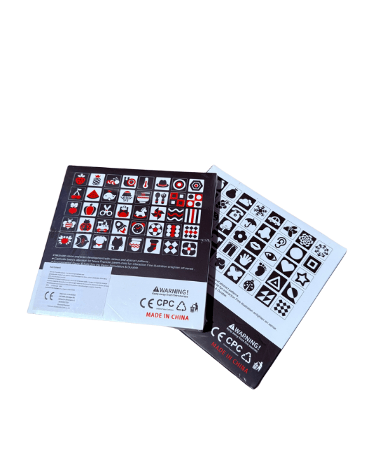 Carduri stimulare vizuala bebe 0-36 luni – set complet 4 etape [4]