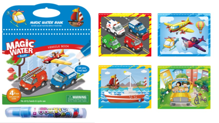 Carte de colorat cu apă - Vehicule [2]