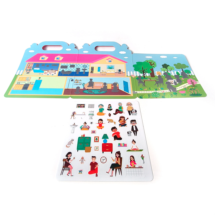 Carte educativă cu stickere reutilizabile – Casa mea (32 piese) [3]
