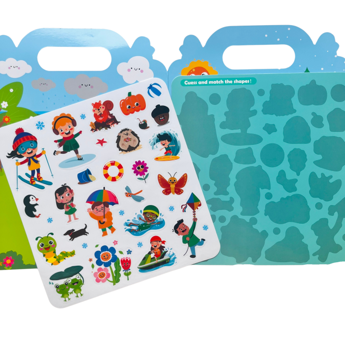 Carte educativă cu stickere reutilizabile – Anotimpuri (25 piese) [3]