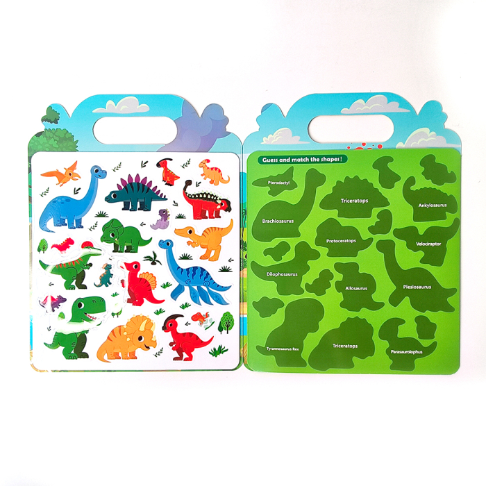 Carte educativă cu stickere reutilizabile – Dinozauri (19 piese) [4]