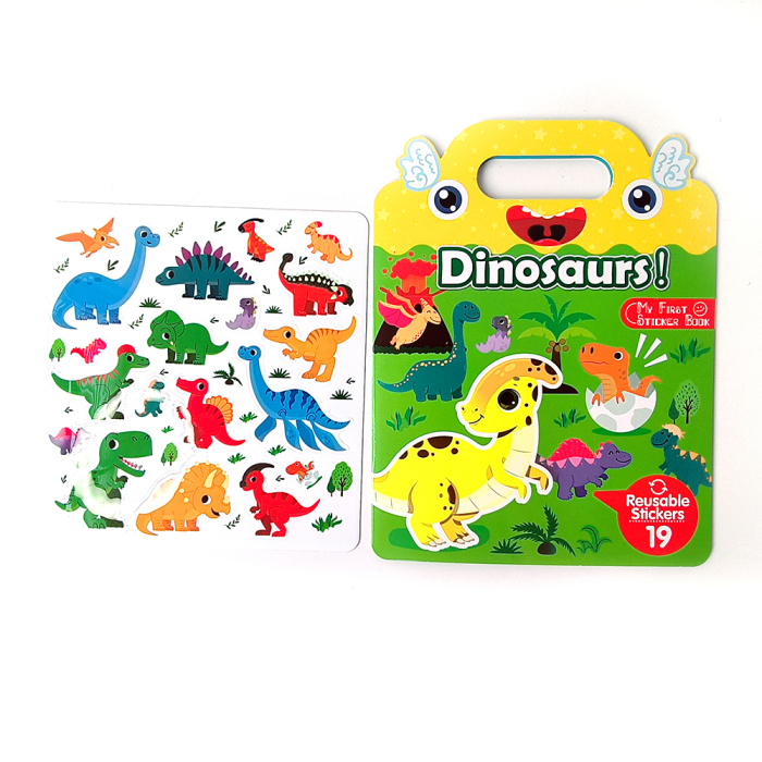 Carte educativă cu stickere reutilizabile – Dinozauri (19 piese) [2]