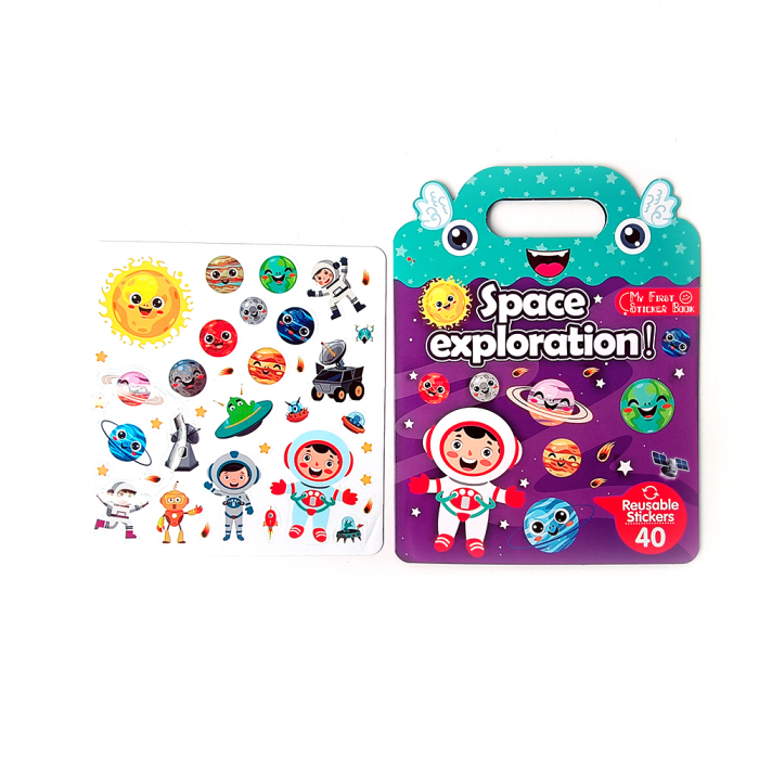 Carte educativă cu stickere reutilizabile – Explorarea spațiului (40 piese) [2]
