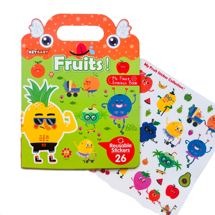 Carte educativă cu stickere reutilizabile – Fructe (26 piese) [2]