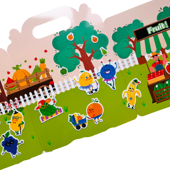 Carte educativă cu stickere reutilizabile – Fructe (26 piese) [3]