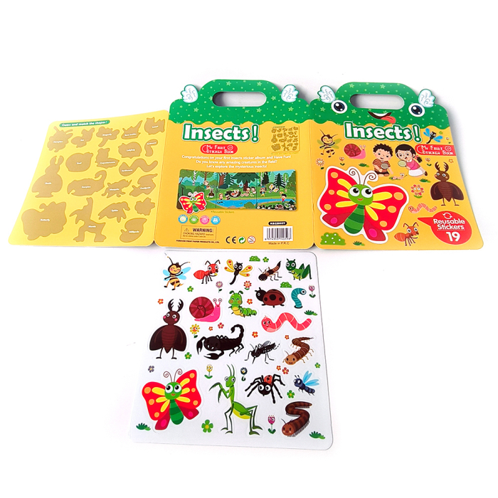 Carte educativă cu stickere reutilizabile – Insecte (19 piese) [2]