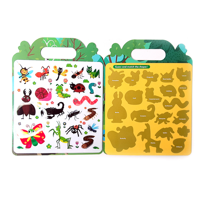 Carte educativă cu stickere reutilizabile – Insecte (19 piese) [4]