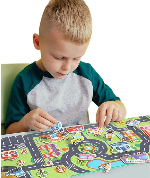 Carte educativă cu stickere reutilizabile – trafic, 30 piese [2]