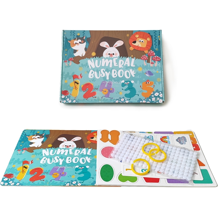 Carte educativă reutilizabilă Busy Book – Numere și învățare timpurie [2]