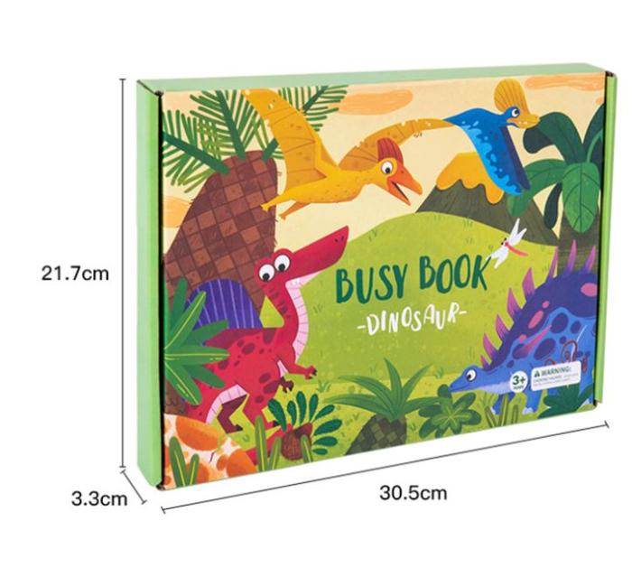 Carte educativă reutilizabilă Busy Book – Dinozauri [4]