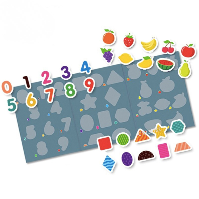 Carte magnetica cu cifre, forme si fructe atasabile [2]