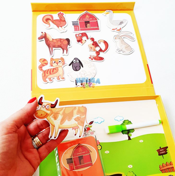 Carte Magnetică și Puzzle 2 în 1 – Ferma Animalelor [3]