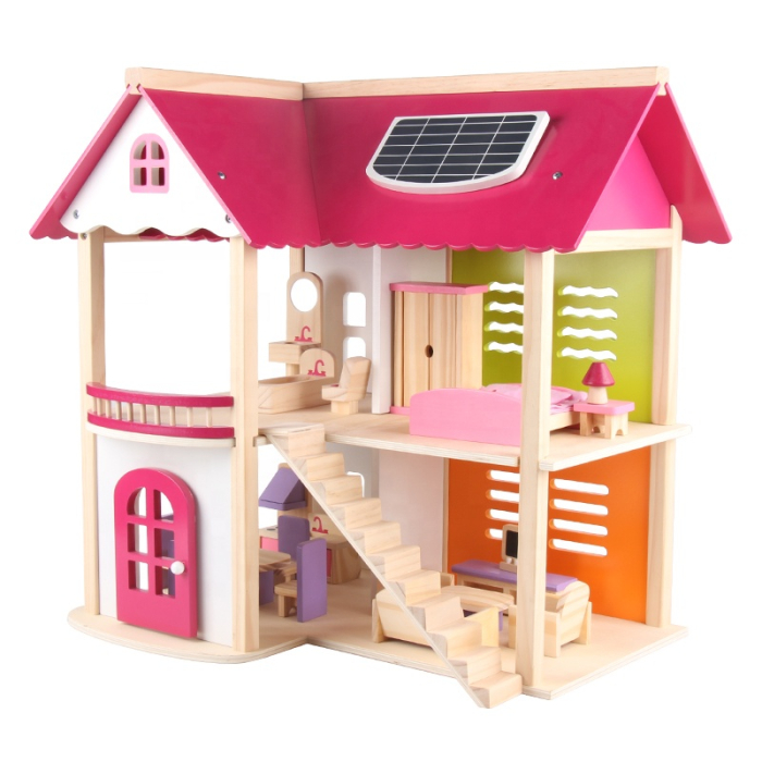 Căsuță de păpuși Jumbo Pink House cu mobilier [3]