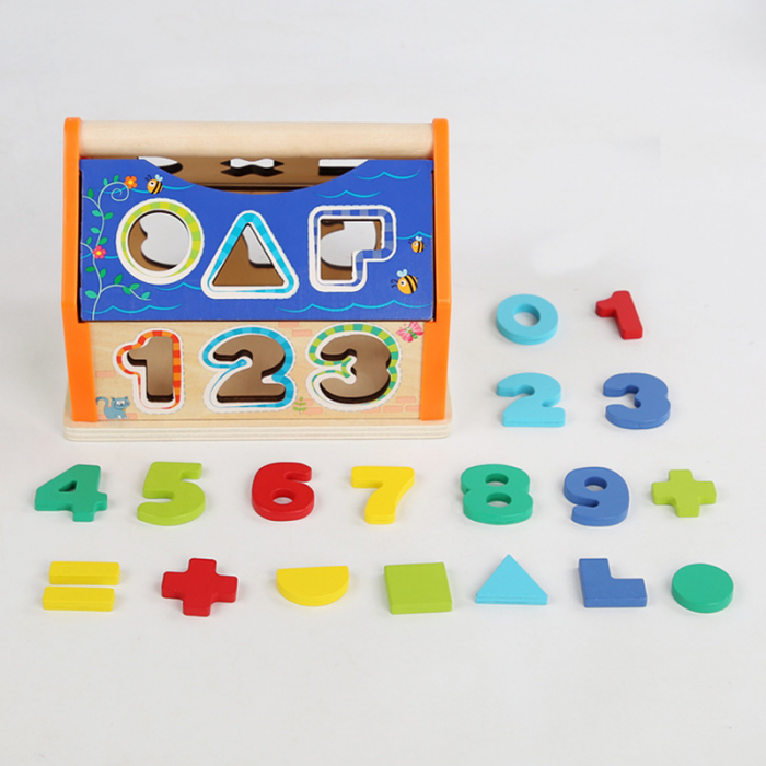 Căsuță din lemn cu sortare forme și cifre – Joc educativ Montessori | ZukiToys.ro [2]