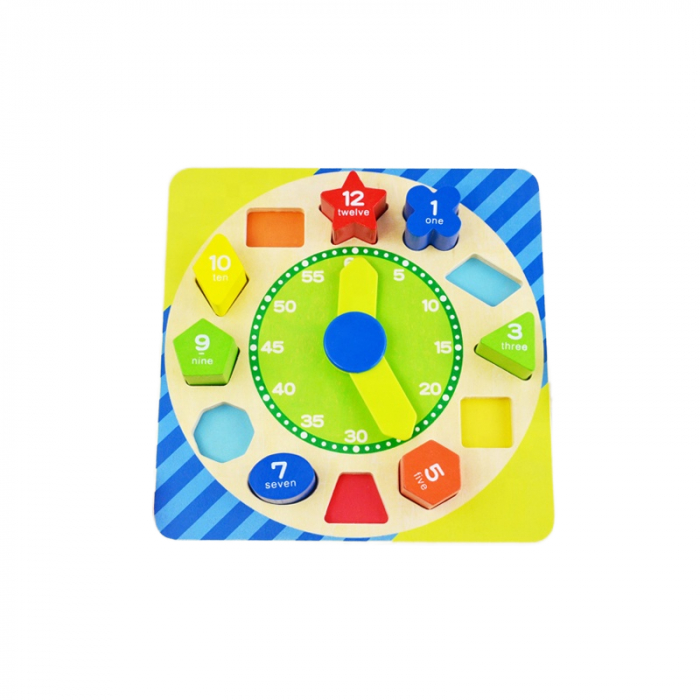 Ceas educativ din lemn tip puzzle 18+ [1]