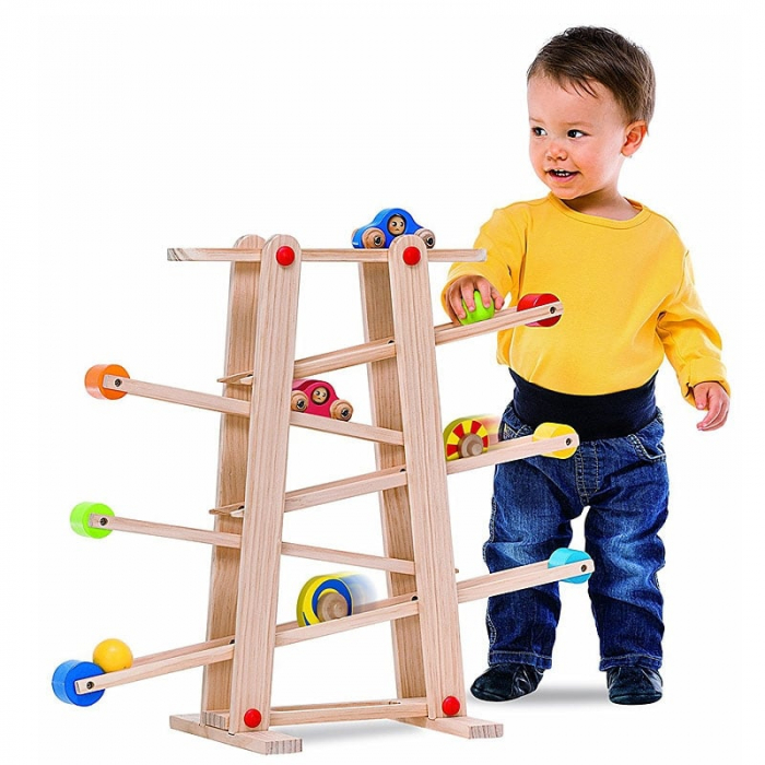 Circuit Montessori cu bile și mașinuțe din lemn –3 ani+ [3]