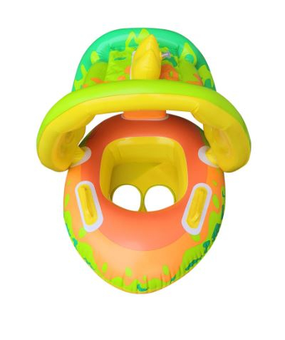 Colac bebe gonflabil cu parasolar detașabil – model Crocodil [4]