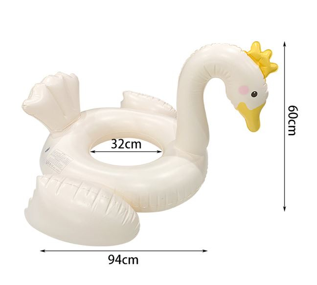 Colac gonflabil bebe tip lebădă cu copertină și suport stabil [3]