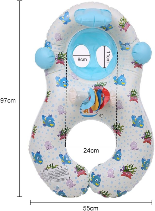 Colac gonflabil „Mamă și Copil” cu parasolar detașabil și suport pentru copil [6]