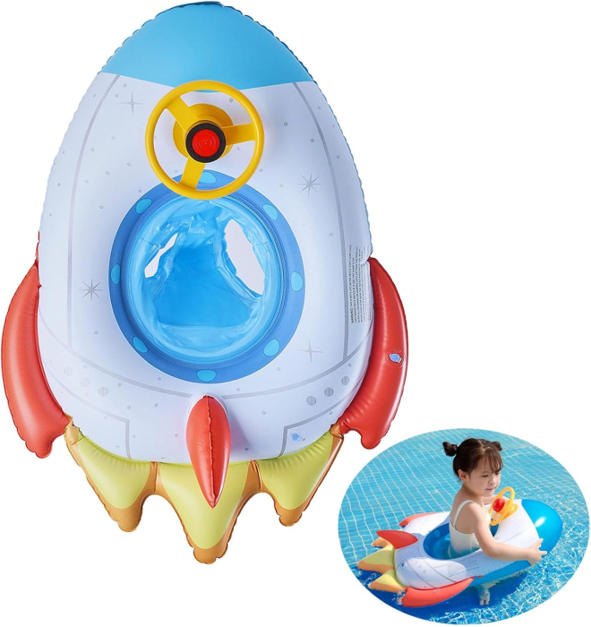 Colac gonflabil pentru copii cu chilotel multicolor [2]