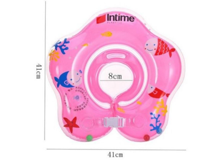 Colac gonflabil pentru gât bebeluși pentru băiță și înot în siguranță ( Roz ) [2]