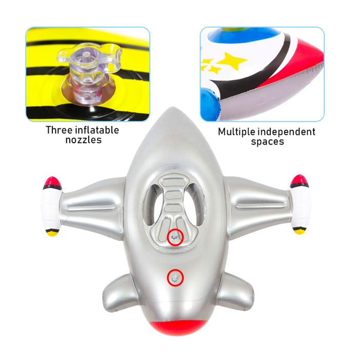 Colac gonflabil tip avion cu volan – model multicolor [4]