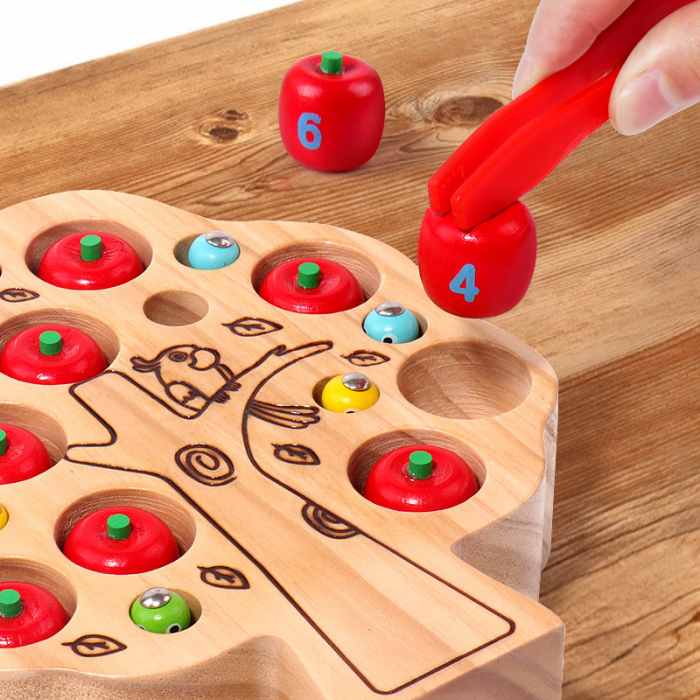 Copacul cu mere din lemn – Joc matematică și motricitate | ZukiToys.ro [2]