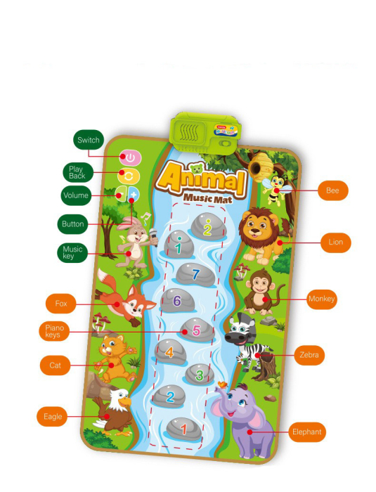 Covoraș muzical cu animăluțe și numere [2]