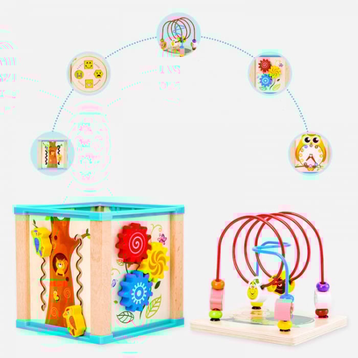 Cub activitati din lemn 5 in 1 – Montessori 1 an+ [3]