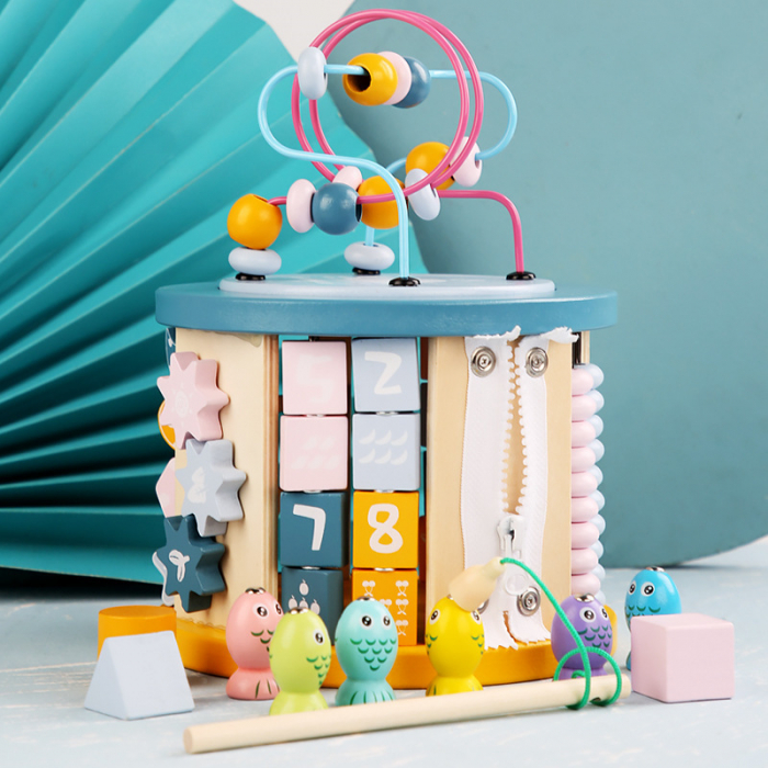 Cub educativ lemn 11 in 1 – activitati Montessori [2]