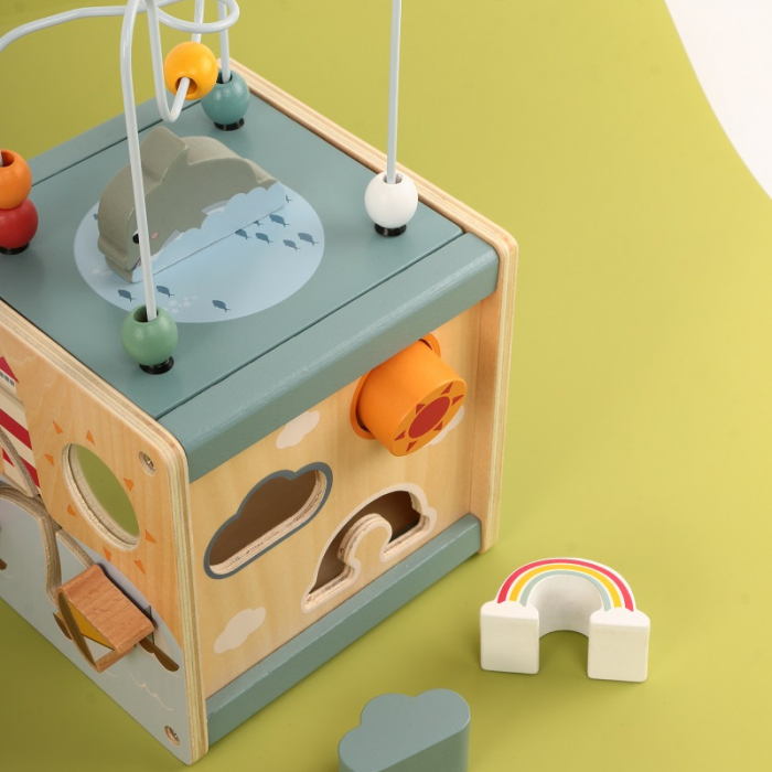 Cub educativ lemn 6 in 1 – activitati Montessori 1 an+ [2]