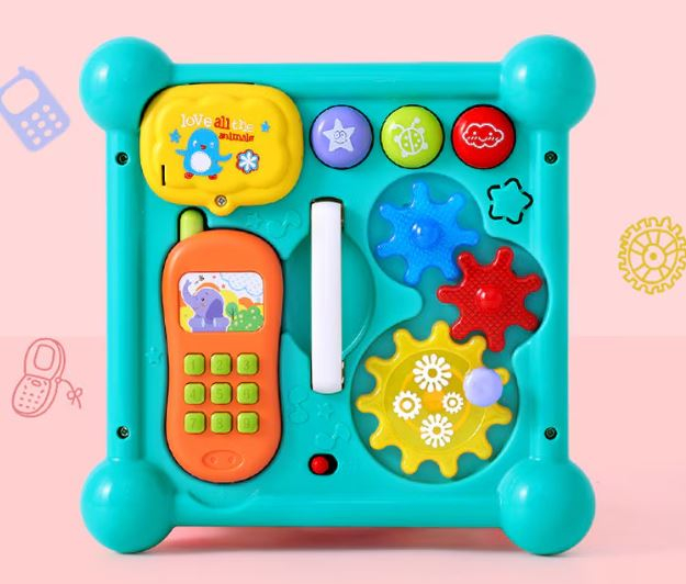 Cub educativ interactiv 8 în 1 pentru copii cu telecomandă, lumini, sunete și activități multiple [3]