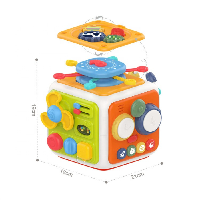 Cub interactiv, multicolor, cu butoane, sunete si lumini [3]