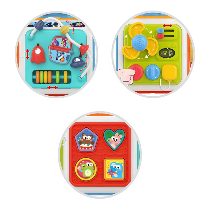 Cub interactiv, multicolor, cu butoane, sunete si lumini [5]