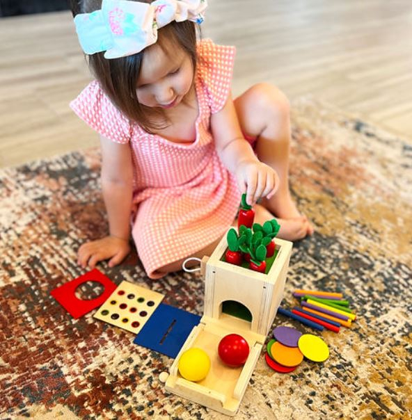 Cutie Montessori 4 în 1 pentru coordonare si motricitate [4]