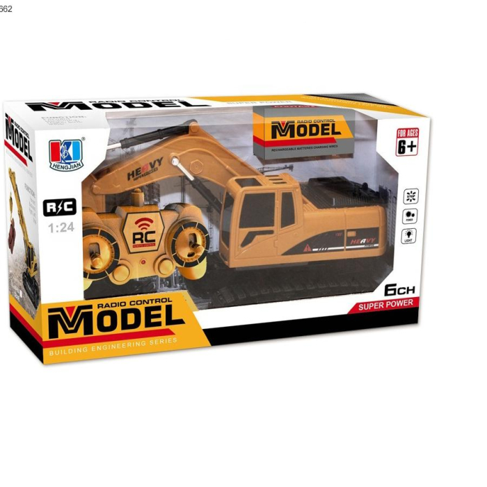 Excavator cu telecomandă, scară 1:24 – 6 funcții, lumini & sunete [4]