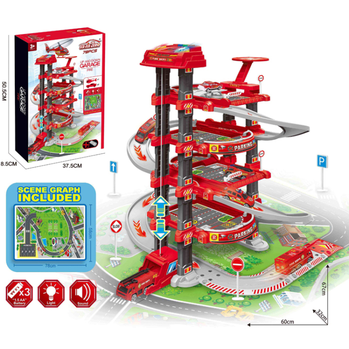 Garaj de Pompieri cu 4 Etaje si Masini de Jucarie - 3+ - OEM [2]